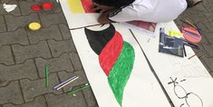 Bilder von gemalten Flaggen