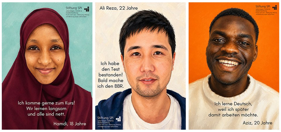  3 Teilnehmer des Projektes Flucht nach vorn